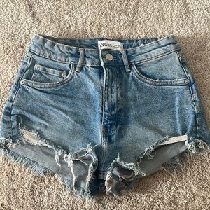Zara Blue Denim Shorts
